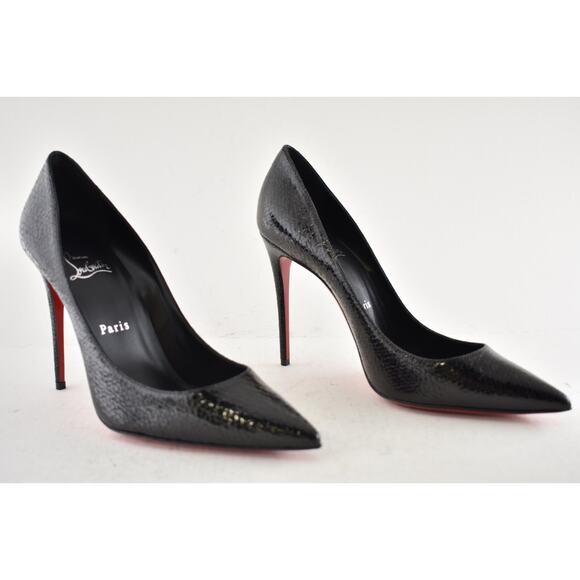 Christian Louboutin Kate 100 Black Specchio Star Pointed Classic Heel Pump 40 - Picture 3 of 15